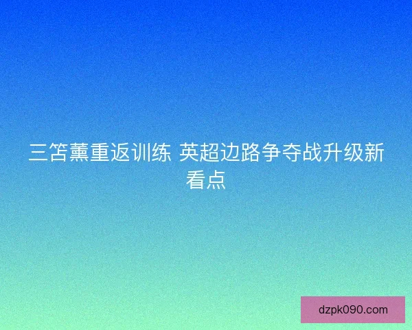 三笘薰重返训练 英超边路争夺战升级新看点